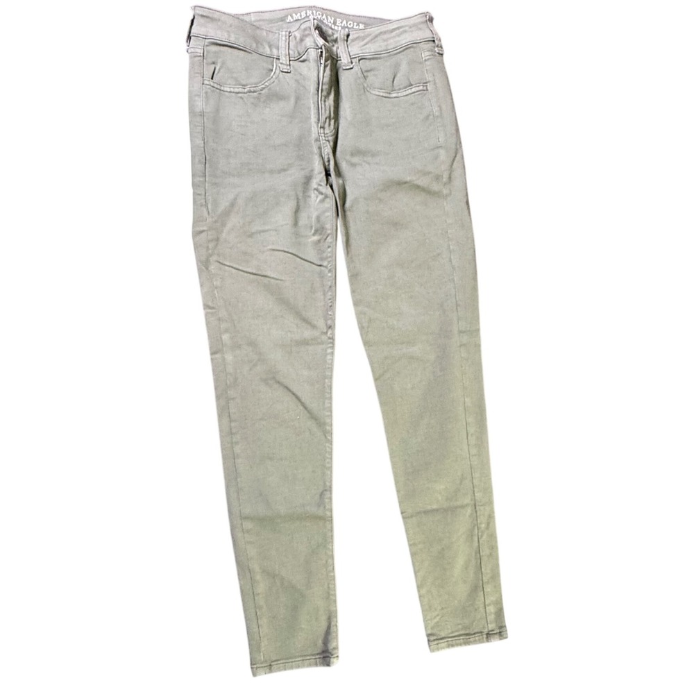 American Eagle Super‎ Stretch X Jeggings Olive Green Pants Size 6